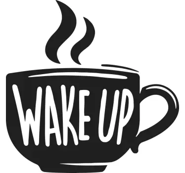 Coffee Inspiration Saying quote wall sticker - TenStickers