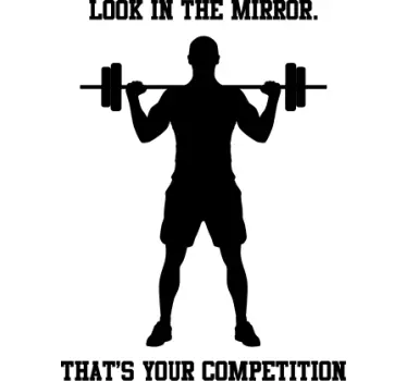 Look in the Mirror Fitness inspirational stickers - TenStickers