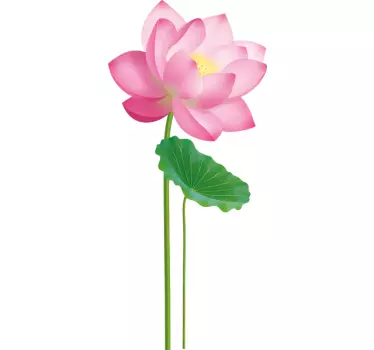 Wall sticker graceful lotus flower design - TenStickers