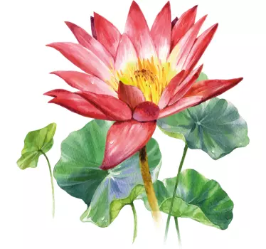 Wall sticker lotus blossom design - TenStickers