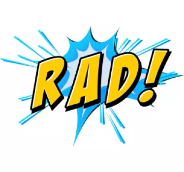 Graffiti Rad skateboard sticker - TenStickers