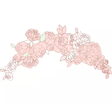 Peony Floral Arrangement flower wall sticker - TenStickers