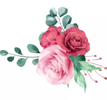 Rose Floral Arrangement flower wall sticker - TenStickers