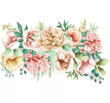 Floral Headboard Accent flower wall sticker - TenStickers