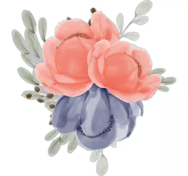Floral Blossom Bouquet wall sticker - TenStickers