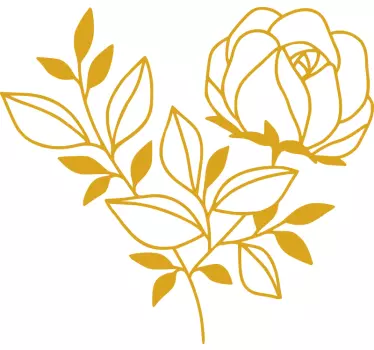 Elegant Blossom Arrangement flower wall sticker - TenStickers