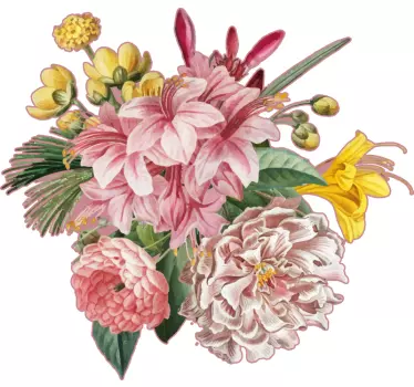 Blooming Floral Arrangement wall sticker - TenStickers