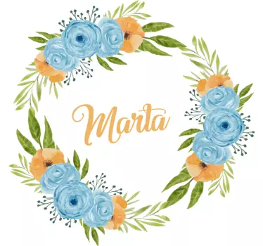 Customizable Floral Design wall sticker - TenStickers