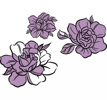 Elegant Botanical Arrangement flower wall sticker - TenStickers