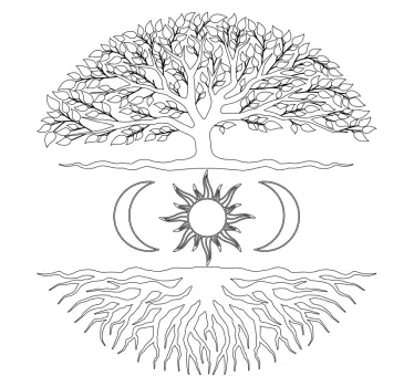 Tree Root System nature wall sticker - TenStickers