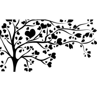 Nature wall sticker heart-embellished tree - TenStickers