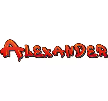 Red Graffiti urban decal - TenStickers