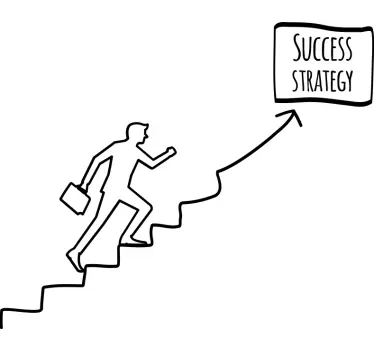 Text sticker strategic success journey - TenStickers