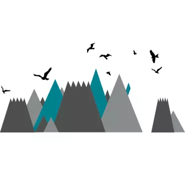 Snowing Mountain  nature stickers - TenStickers