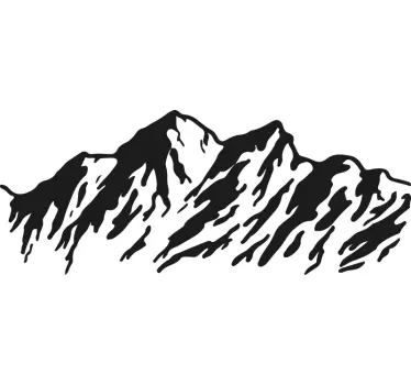 Mountain Range Outline nature wall sticker - TenStickers