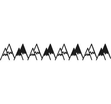 Mountain Range Pattern nature wall sticker - TenStickers