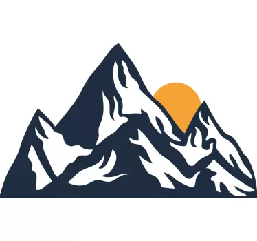 Nature wall sticker mountain landscape sunrise - TenStickers