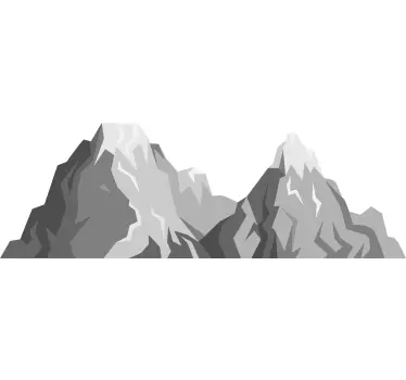 Nature wall sticker mountains in grey - TenStickers
