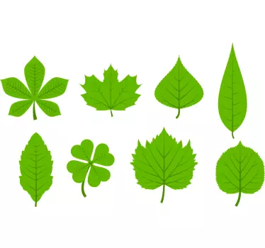 Plant sticker with green leaf patterns - TenStickers