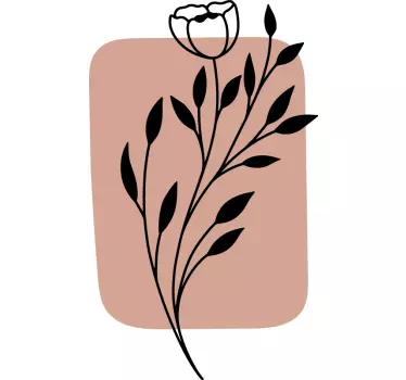 Wall sticker stylish floral design - TenStickers