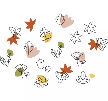 Nature wall sticker leafy nature elements - TenStickers