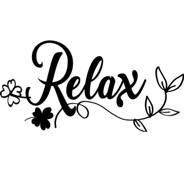 Relax leaf plant decals - TenStickers