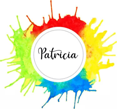 Quote wall sticker colorful splash circle - TenStickers