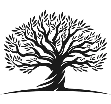 Elegant silhouette tree wall sticker - TenStickers
