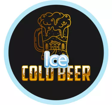 Ice cold beer drink wall sticker - TenStickers