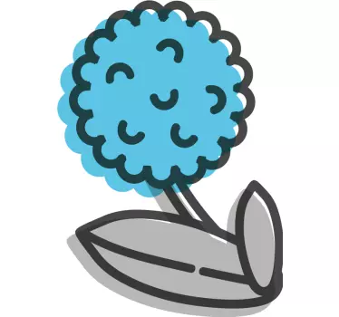 Wall sticker playful floral design - TenStickers