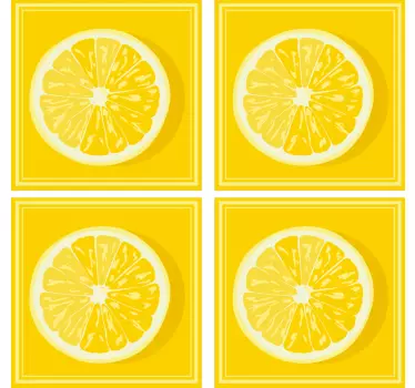 Sliced lemons kitchen tile sticker - TenStickers