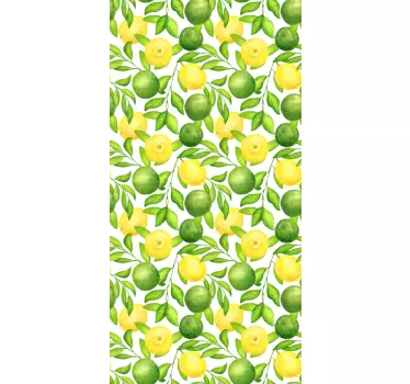 Nature wall sticker lemon and lime design - TenStickers