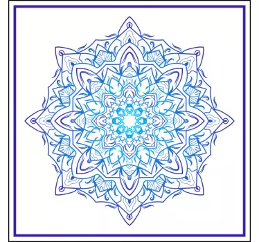 Delfts blue mandala  tile transfer - TenStickers