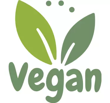 Leafy vegan concept wall sticker - TenStickers