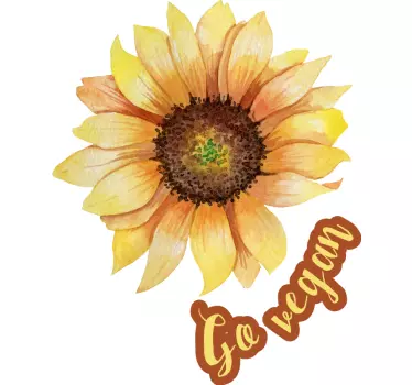 Sunflower inspirational quote wall sticker - TenStickers