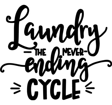 Laundry text home quote wall decal - TenStickers