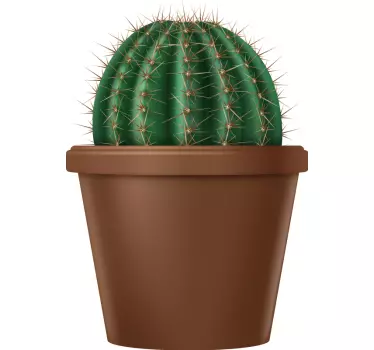 Plant sticker stylized cactus pot - TenStickers