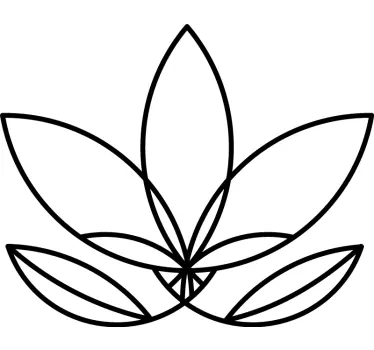 Plant sticker with stylized leaf designs - TenStickers