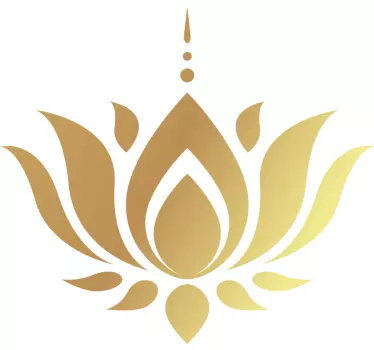 Elegant ornamental lotus flower wall sticker - TenStickers