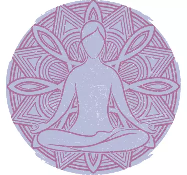 Nature wall sticker meditative figure mandala - TenStickers