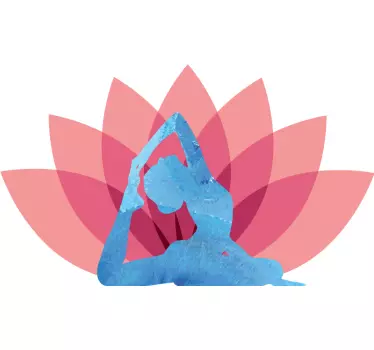 Nature wall sticker yoga pose lotus - TenStickers