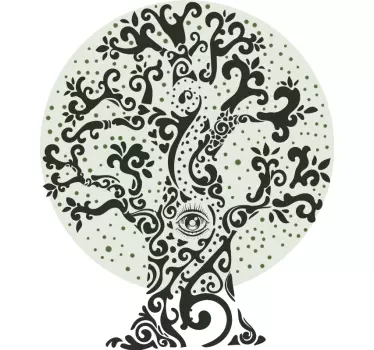 Wall sticker stylized tree artwork - TenStickers