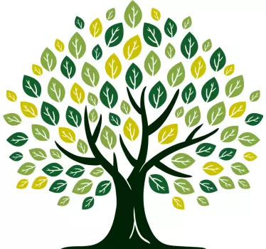 Nature wall sticker lush leafy tree - TenStickers