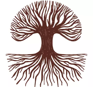 Plant sticker rooted tree design - TenStickers