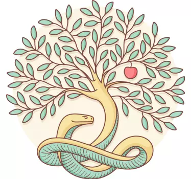 Plant sticker snake and tree - TenStickers