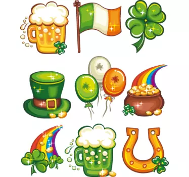 St. Patricks Day Decal Collection - TenStickers