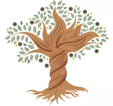 Nature wall sticker elegant tree design - TenStickers