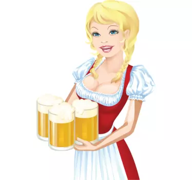 German Beer Sticker - TenStickers