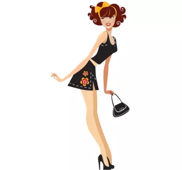 Elegant Woman Wall Sticker - TenStickers