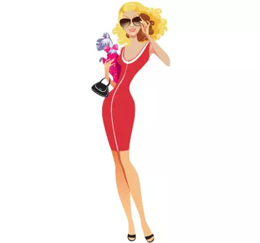 Fashionista Wall Sticker - TenStickers